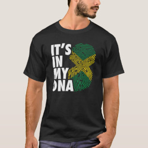 My DNA Jamaica Fingerprint Jamaican Pride Heritage T-Shirt