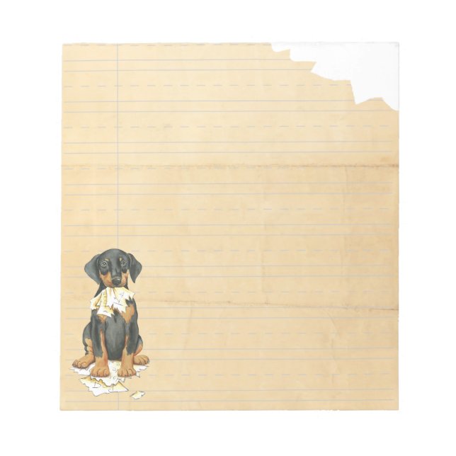 My Doberman Ate My Homework Notepad (Front)