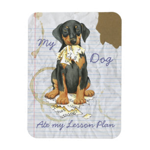 My Doberman Ate My Lesson Plan Magnet