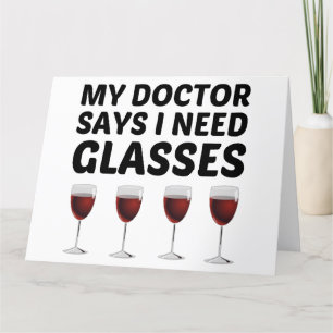 MY DOCTOR SAYS I NEED GLASSES THANK YOU CARD