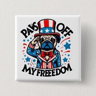 my dog  15 cm square badge