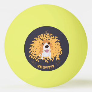 my dog and halloween ping pong ball