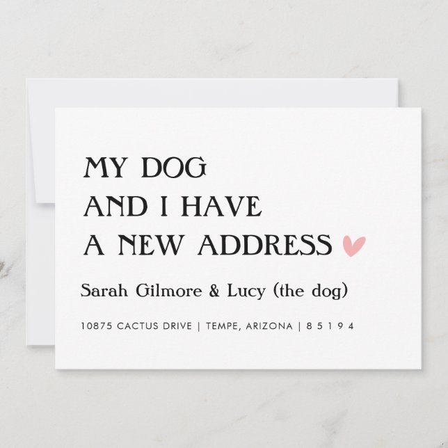 My Dog and I Have A New Address Moving Announcemen Announcement (Front)