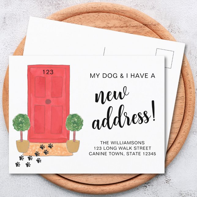 My Dog And I Have A New Address Moving  Announcement Postcard (Creator Uploaded)