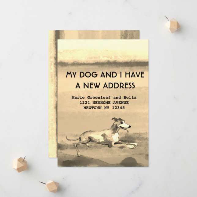 My dog and I have moved Announcement (Front/Back In Situ)