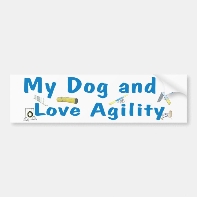 My Dog and I Love Agility Bumper Sticker (Front)