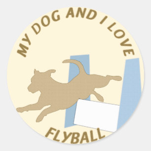 My Dog and I Love Flyball Classic Round Sticker