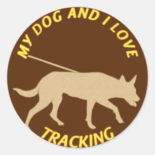 My Dog And I Love Tracking Classic Round Sticker