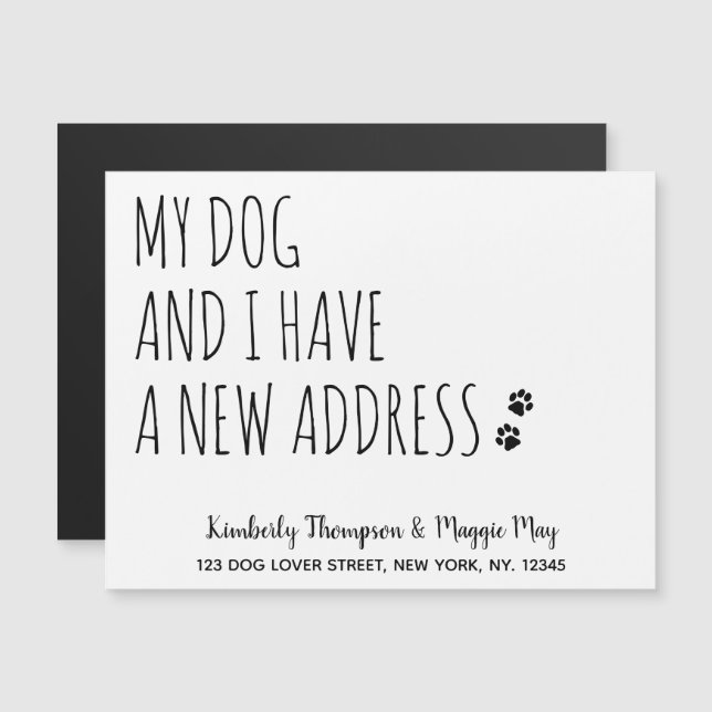 My Dog and I New Address Dog Moving Announcement (Front/Back)