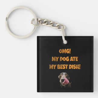 My dog ate my best dish stainless steel water bott key ring