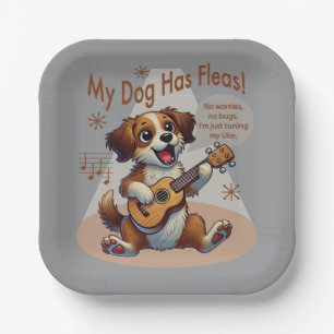 My Dog Has Fleas Ukulele Tuning Song Paper Plate