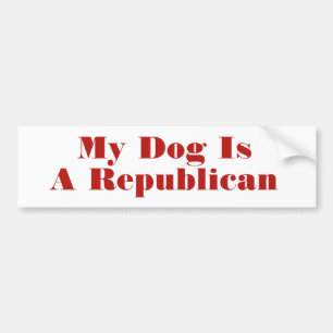 My Dog Is A Republican Bumper Sticker Template
