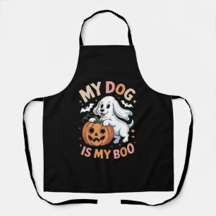 My Dog is My Boo Funny Halloween Apron