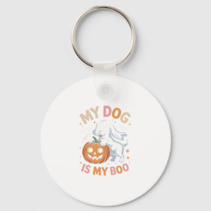 My Dog is My Boo Funny Halloween Key Ring