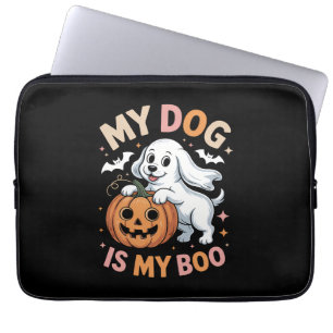 My Dog is My Boo Funny Halloween Laptop Sleeve