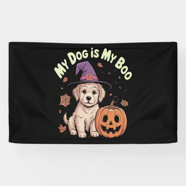 My Dog is My Boo Halloween Banner (Horizontal)