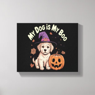 My Dog is My Boo Halloween Canvas Print