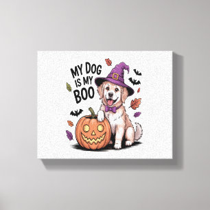 My Dog is My Boo Halloween Canvas Print