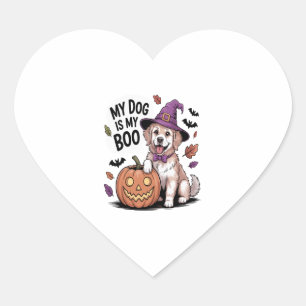 My Dog is My Boo Halloween Heart Sticker