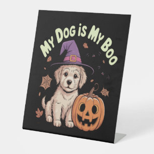 My Dog is My Boo Halloween Pedestal Sign