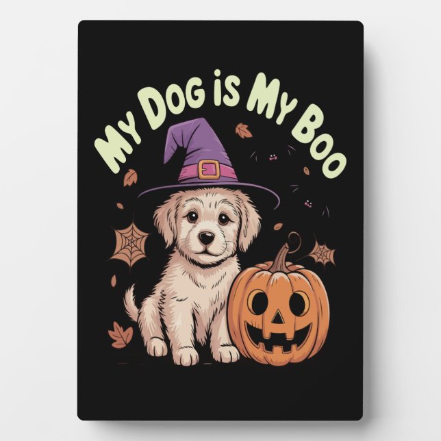 My Dog is My Boo Halloween Plaque (Front)