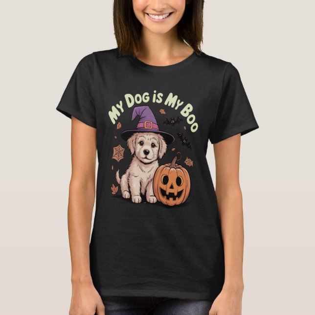 My Dog is My Boo Halloween T-Shirt (Front)