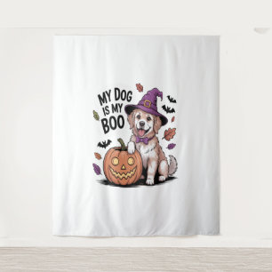 My Dog is My Boo Halloween Tapestry