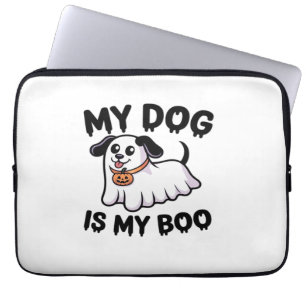 My Dog Is My Boo Shirt Funny Dog Lover Gift 2025 Laptop Sleeve