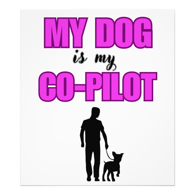 My dog is my partner Creative Pink Photo Print (Front)