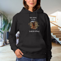 My dog is my theraphist photo black