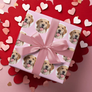 My Dog Is My Valentine Custom Photo Wrapping Paper