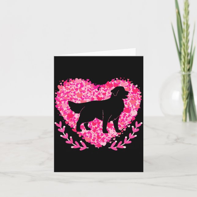 My Dog Is My Valentine Heart Pet Animal Lover Funn Card (Front)