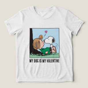 My Dog Is My Valentine   Peppermint Patty & Snoopy Tri-Blend Shirt