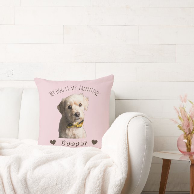 My Dog Is My Valentine – Personalized Pet  Cushion (Couch)