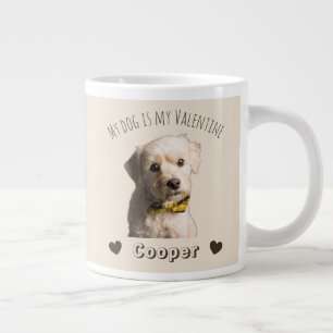 My Dog Is My Valentine – Personalized Pet Large Coffee Mug