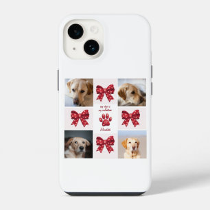 My Dog Is My Valentines Bow 4 Photos iPhone 14 Case