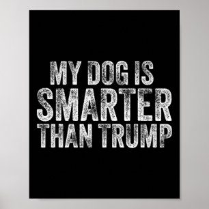 My Dog Is Smarter Than Trump Funny Anti Trump Men Poster