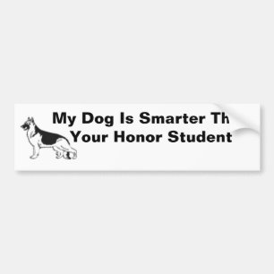My Dog Is Smarter Than Your Honour Student Bumper Sticker
