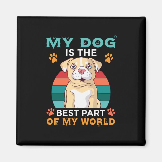 My Dog Is The Best Part Of My World Magnet (Front)