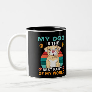 My Dog Is The Best Part Of My World Two-Tone Coffe Coffee Mug