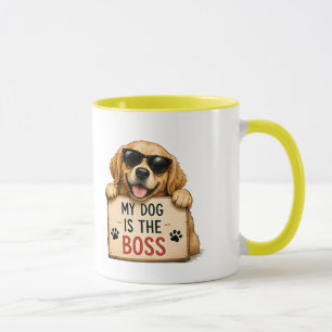 🐾 My Dog Is The Boss Funny Dog Quote 🐾 Mug