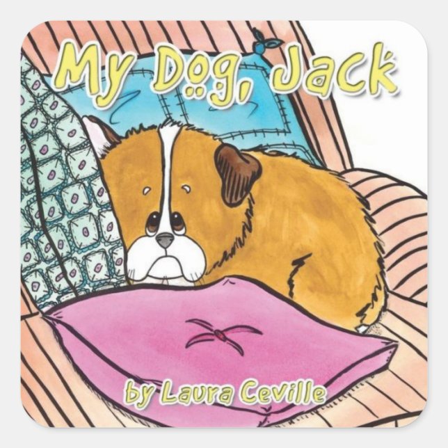 My Dog Jack Sticker by Laura Ceville (Front)