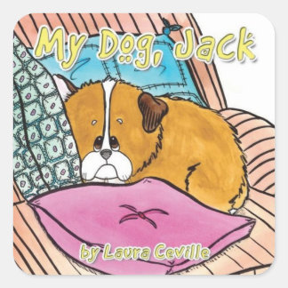 My Dog Jack Sticker by Laura Ceville