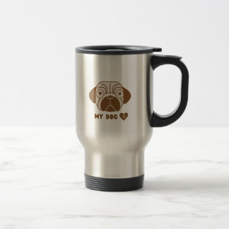 My Dog Love Ai,Japanese Kanji. Travel Mug