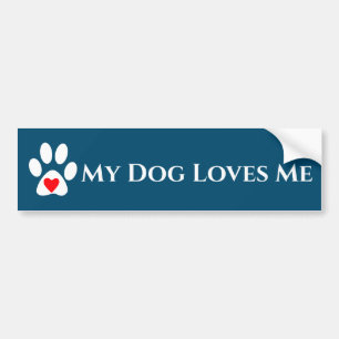 My Dog Loves Me Bumper Sticker