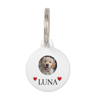 My Dog Personalized Photo & Name Round Pet Tag