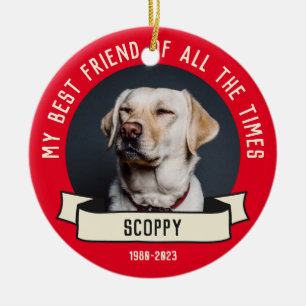 My dog photo ceramic tree decoration