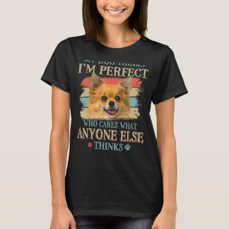 My Dog Thinks I'm Perfect Chihuahua Dog Retro Styl T-Shirt