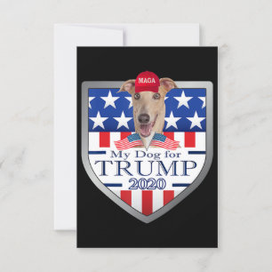 My Dog Trump 2020 Greyhound Wearing Glasses Invitation