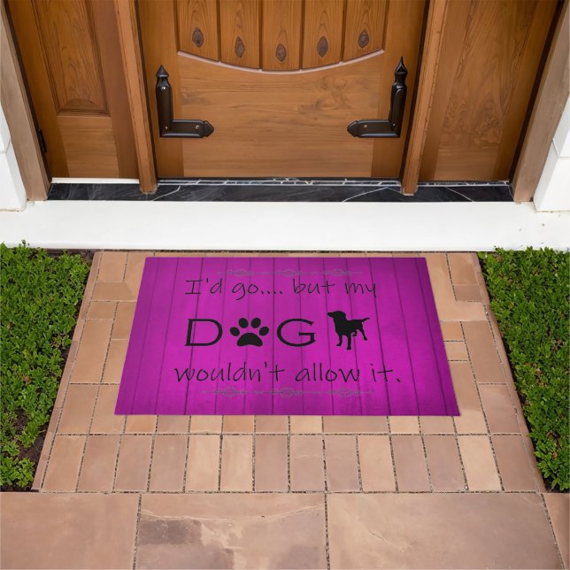 My Dog Wouldn't Allow It Door Mat - Purple (Outdoor)
